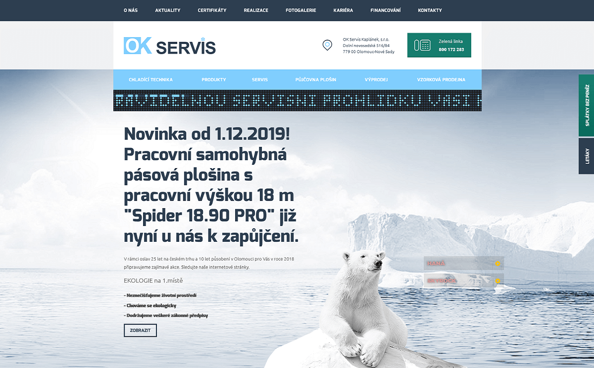 web OK Servis před