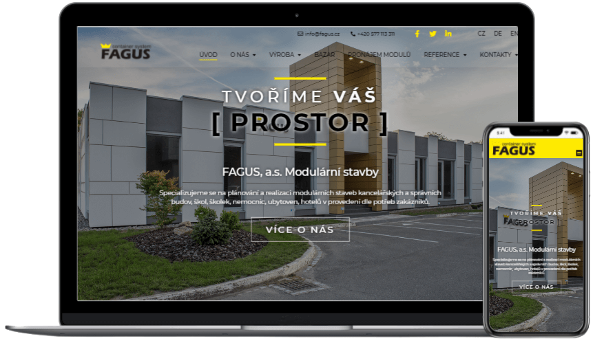 Reference tvorby webu FAGUS - WebToo